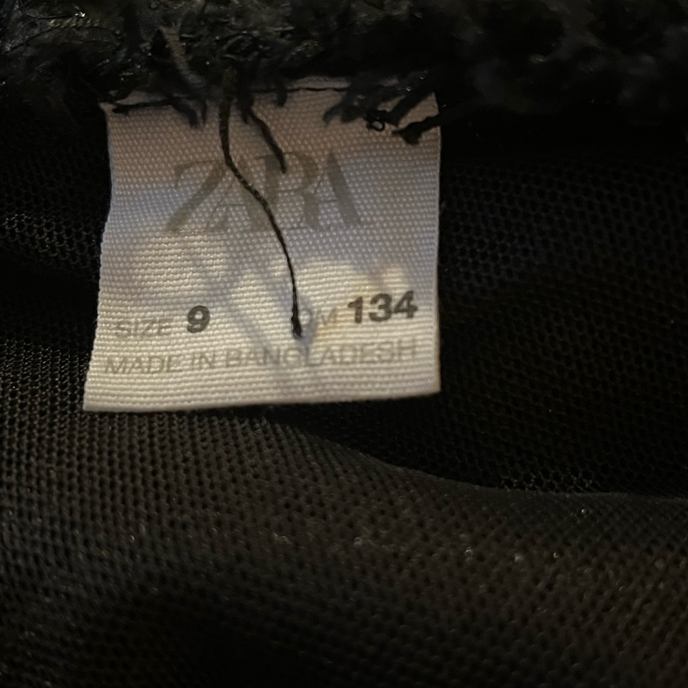 Zara size 9 Black Textured Women's Top - Picture 15 of 16